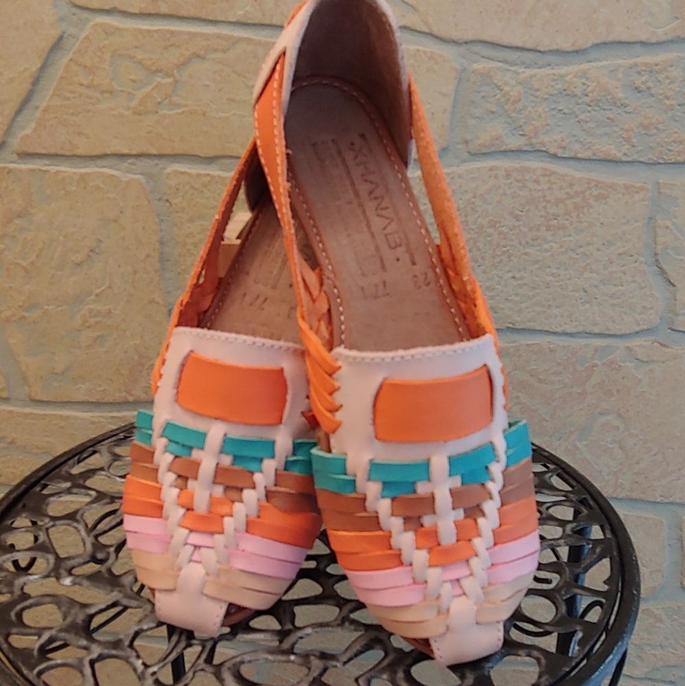 Artesanal Orange Huaraches